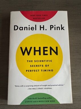 Daniel H. Pink 'When' Paperback Book - Yellow & White Back Cover